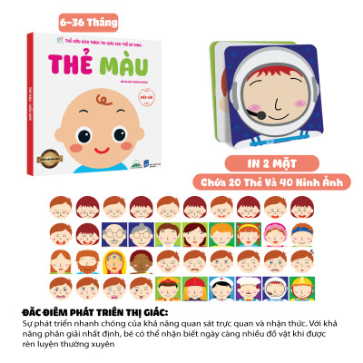 Sách - Thẻ Siêu Kích Thích Thị Giác Cho Trẻ Sơ Sinh - Bộ Thẻ Giúp Bé 0-3 Tuổi Phát Triển Toàn Diện