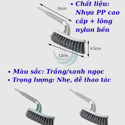 Bàn chải đa năng tay cầm tiện lợi  -Bàn chải chà sàn – chà tường – vệ sinh giày dép đa năng - Bàn chải cọ góc – làm sạch mạnh mẽ mọi bề mặt