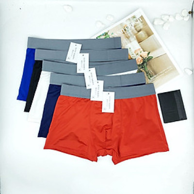 Set 5 Quần Sịp Đùi Nam Boxer Co Giãn 4 Chiều Chất Thun Lạnh Thoáng Mát Khử Mùi E Edward Adela