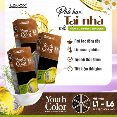 Nhuộm Phủ Bạc Cao Cấp Lavox 60ml x2 - L1 - Đen