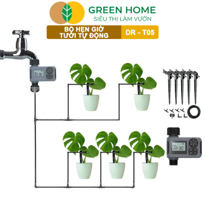 Bộ Hẹn Giờ Tưới Nước Tự Động Greenhome, Tropical TPC-T05, Chế Độ Tưới Thông Minh, Tiết Kiệm Nước