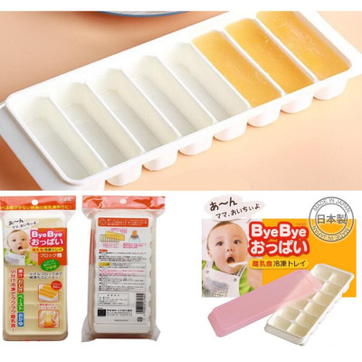 Combo khay trữ đồ ăn dặm cho bé Kokubo 8 ngăn + miếng bọt biển nhà bếp - made in Japan