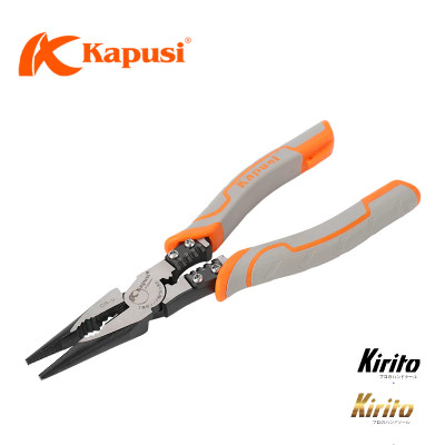 Kìm nhọn đa năng 9inch 225mm KAPUSI Japan K-8068, thép CRV độ cứng cao lưỡi kìm sắc