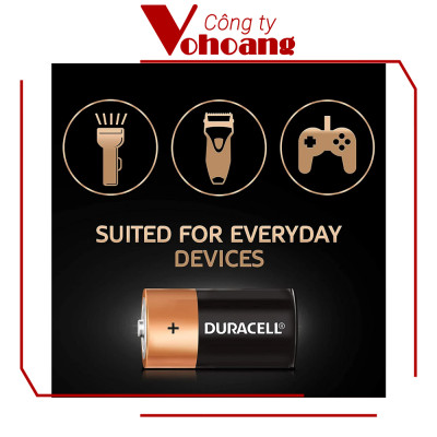 Vỉ 2 Viên Pin Đại ( Pin D ) 1,5V DURACELL Siêu Bền - Hàng chính hãng