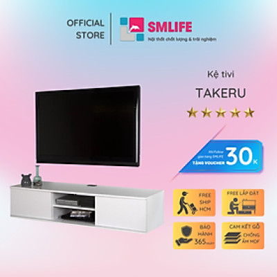 Kệ tivi treo tường phòng khách phong cách tối giản SMLIFE Takeru