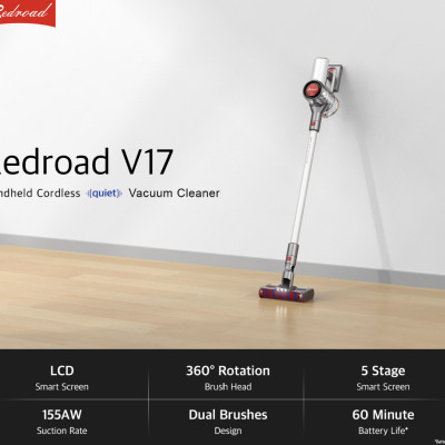 Máy Hút Bụi Không Dây Xiaomi Redroad V17 Pin Rời Thuận Tiện Sạc Điện Lực Hút Cực Lớn 26.5 KPa Công Suất 150 W - Hàng Chính Hãng