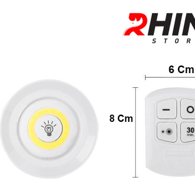 Đèn ngủ điều khiển từ xa Rhino L801, dùng pin AAA, 2 mức độ sáng ánh sáng trắng - Hàng chính hãng