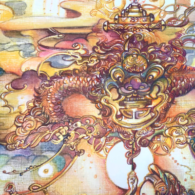 Tranh in nghệ thuật "Nghệ Nhân Diều Sáo"