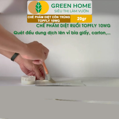 Thuốc Diệt Ruồi Greenhome, Topfly 10wg, Gói 20gr, Thu Hút Mạnh, Diệt Ruồi Nhanh, Hiệu Quả, An Toàn, Tiết Kiệm