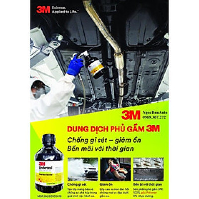 DUNG DỊCH PHỦ GẦM GỐC POLYMER UNDERSEAL 3M – CHAI 1KG