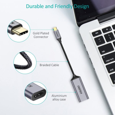 Hub Choetech HUB-H10 chuyển đổi Type C sang HDMI (âm) 4K 60Hz, 1080P  (hàng chính hãng)