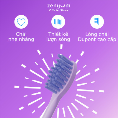 [MỚI] Bộ 2 Đầu thay thế bàn chải điện ZenyumSonic Spark - Màu Tím Lilac / Kem / Xanh Sage