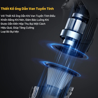 Máy hút bụi Deerma DX120C lực hút 16Kpa, Công suất 600W động cơ không chổi than {New 2025} - Hàng chính hãng