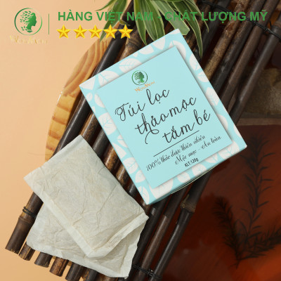 Túi lọc thảo mộc tắm bé ngăn ngừa rôm sảy, dưỡng da và tóc bé mềm mại Wonmom 120g ( 10 Túi/ Hộp )