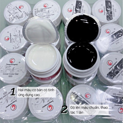 Gel Vẽ Đen Trắng FENGSHANGMEI Cao Cấp Siêu Đặc Mướt 10ml, Tạo Nét Sắc Nét, Dễ Dàng Kẻ Viền Và Vẽ Hoạt Hình, Làm Nail Chuyên Nghiệp Sơn Gel Nữ