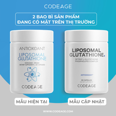 Viên Uống Chống Oxy Hóa, Làm Sáng Da, Thải Độc Gan Codeage Liposomal Glutathione (60 Viên)
