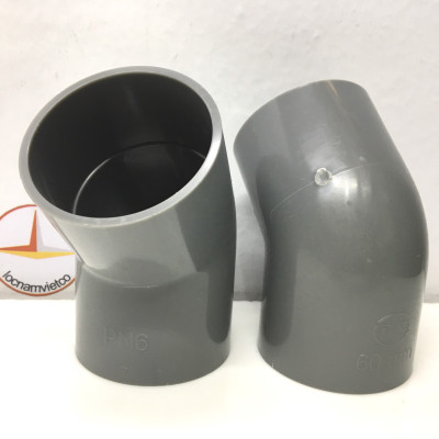 Lơi 60 nhựa PVC Bình Minh (45o ElBow)_L60M