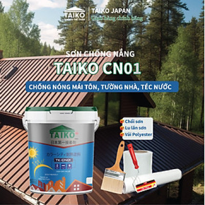 Sơn Chống Nóng, Chống Han Gỉ, Chống Thấm Taiko CN01-18 Kg - Xử Lý bề mặt tường nhà, mái tôn, kim loại