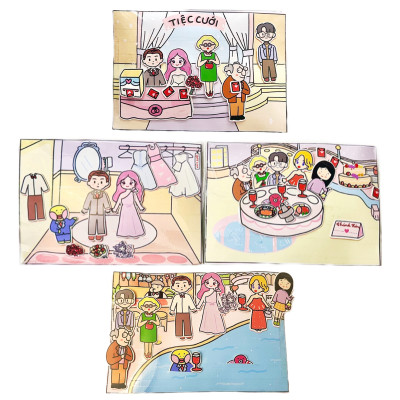 Bộ Tranh Tương Tác Cô Tiên Xanh - Tổ Chức Tiệc Cưới