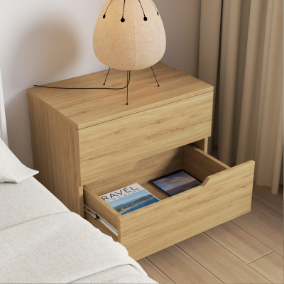 [Happy Home Furniture] DASH , Táp đầu giường - 2 ngăn kéo , 60cm x 40cm x 50cm ( DxRxC), THK_056