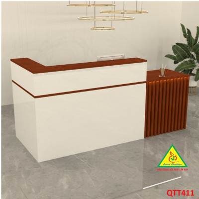 QUẦY LỄ TÂN, QUẦY TIẾP TÂN, QUẦY TÍNH TIỀN, QUẦY THU NGÂN QTT411 - Nội thất lắp ráp Viễn Đông Adv