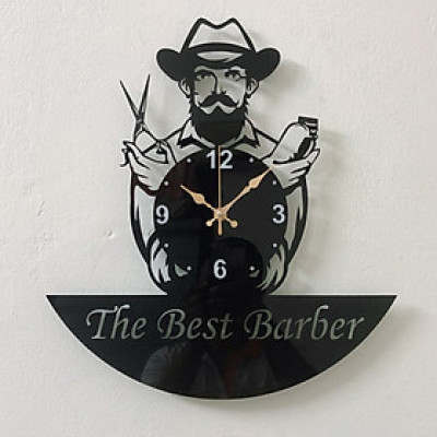 Đồng Hồ Treo Tường Kim Trôi Trang Trí Barber Shop 