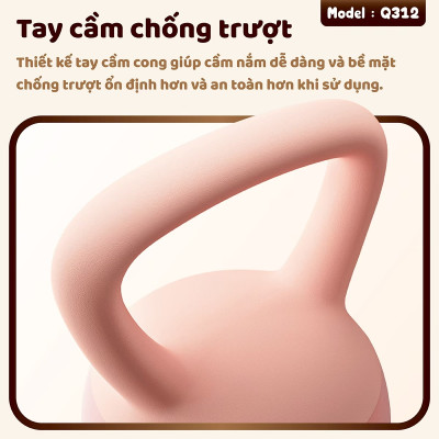 BG Tạ Bình Q312 - 2kg Cao Su Mềm, chuông Ấm, Tạ Ấm