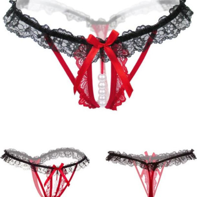 Quần chíp nữ cạp ren đen xẻ đáy 2 bên gợi cảm 