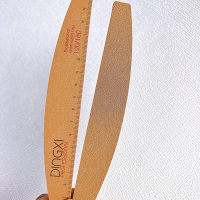 Dũa Nâu Da Bò Cao Cấp Có Kẻ Vạch Loại Dày Nhiều Form Vuông, Thẳng, Bầu, Thoi Dũa DINGXI Có Thước Đo Làm Nail Chuyên Nghiệp, Độ Nhám Tốt Dũa Thường