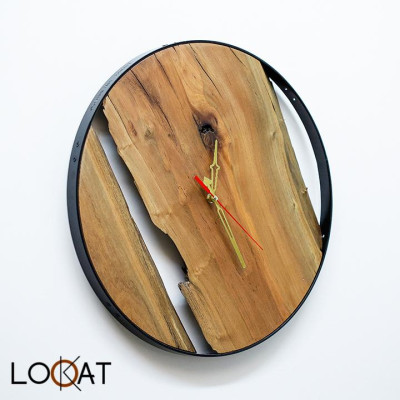 Đồng Hồ Treo Tường Chế tác Trang Trí Phòng Khách Sang Trọng Gỗ Mộc Tự Nhiên DH12050029