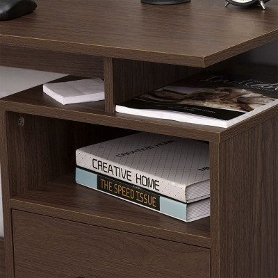 Bàn máy tính gỗ công nghiệp nhỏ gọn SMLIFE Dewey