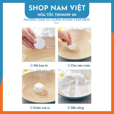 Khăn Tắm Nén Du Lịch 70x140cm Dạng Viên Nén Làm Từ Cotton Tự Nhiên, Sử Dụng Nhiều Lần