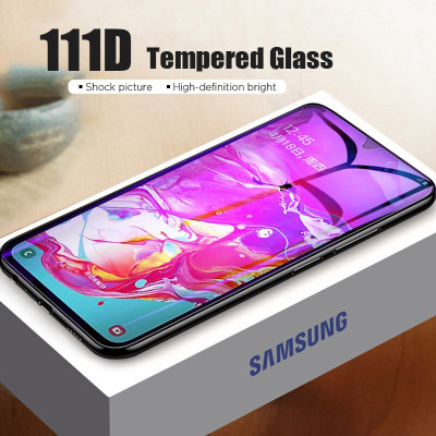 Miếng dán kính cường lực full màn hình 111D cho Samsung Galaxy A70 hiệu HOTCASE (siêu mỏng chỉ 0.3mm, độ trong tuyệt đối, bo cong bảo vệ viền, độ cứng 9H) - hàng nhập khẩu