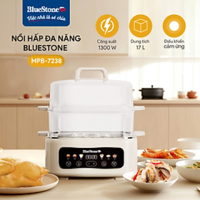 Nồi Hấp Đa Năng BlueStone MPB-7238 - 17 lít - 1300W - Điều khiển cảm ứng - Hàng Chính Hãng
