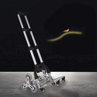 Xe đẩy hàng gấp gọn leo cầu thang 6 bánh, xe kéo hàng gấp gọn gia đình đa năng giá rẻ