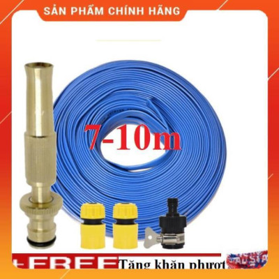 ️ Bộ dây vòi xịt nước rửa xe, tưới cây , tăng áp 3 lần, loại 7m, 10m 206587 cút sập+ khăn phượt