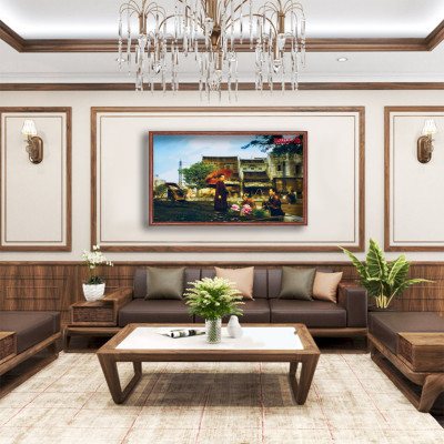 D803 01 Tranh kính Phố cổ Hà Nội ( được chọn mẫu)