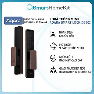 Khoá thông minh Aqara D200i Facial Recognition Door Lock nhận diện khuôn mặt 3D mở khóa thông minh - Hàng Chính Hãng - Bản Quốc Tế