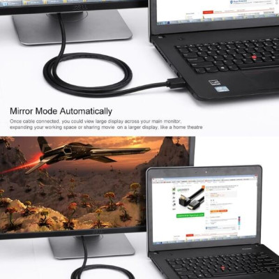 Ugreen UG10173HD103TK 2M màu Đen Cáp tín hiệu HDMI chuẩn 1.4 đầu bẻ góc 90 độ - HÀNG CHÍNH HÃNG