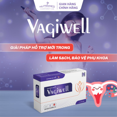Viên đặt Vagiwell hỗ trợ cân bằng hệ khuẩn, giảm viêm nhiễm do vi khuẩn, nấm ngứa (10 viên) - Nutramed