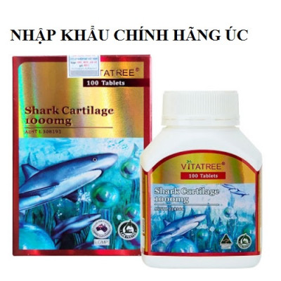Viên uống dưỡng khớp Vitatree Shark cartilage 1000mg, hộp 100v, nhập khẩu Úc