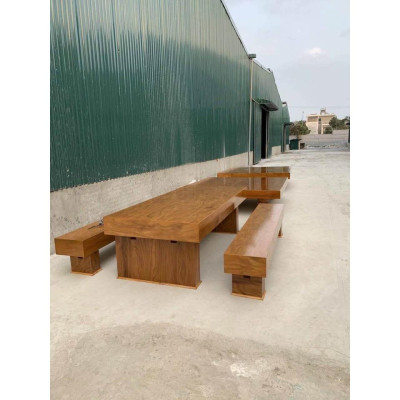 Bàn ghế K3 mẫu ghế ko tựa VTV - Đồ Gỗ Bình Long 0388 639 288