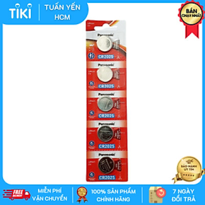 5 Viên Pin CR2025 3V Panasonic Lithium made in Indonesia - Hàng chính hãng