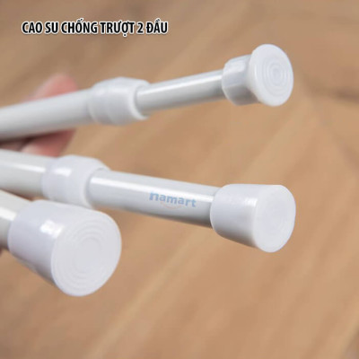 Thanh Treo Rèm Dán Tường Treo Đồ Đa Năng Hamart Kim Loại Gắn Tủ Quần Áo Cửa Sổ Ngang 1.3CM