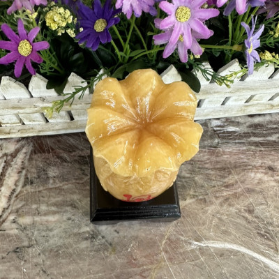 Túi tiền phong thủy đá ngọc hoàng long khắc chữ trang trí bàn làm việc, bàn thờ thần tài thổ địa - Cao 10 cm