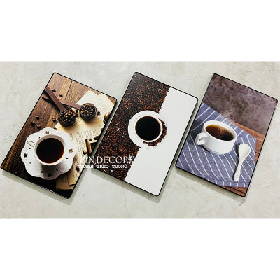 (ẢNH THẬT) Tranh treo tường cà phê 39 trang trí decor quán có khung không phai màu kèm đinh