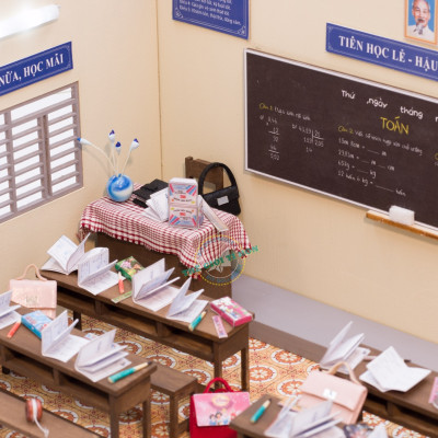 MÔ HÌNH Tự lắp ráp DIY SÀI GÒN THU NHỎ - KÝ ỨC TUỔI HỌC TRÒ - HT01