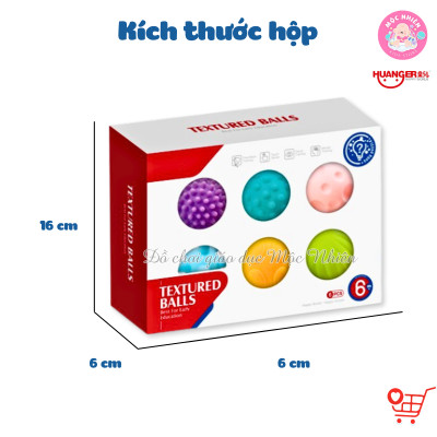 Đồ Chơi Giáo Dục Sớm 6 Bóng Gai Cho Bé - HUANGER HE0207 Textured Balls (Từ 6 Tháng Tuổi)