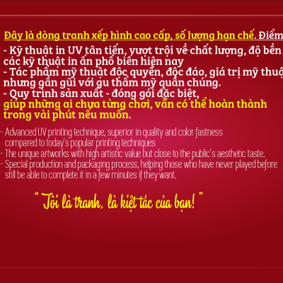 Tranh ghép hình trong vài phút - Tranh xếp hình cao cấp tia sáng - Tranh ghép hình 925 mảnh -003 - Mã đáo Thành công