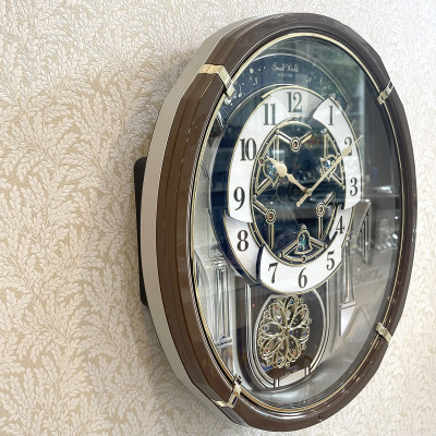 Đồng hồ treo tường Nhật Bản Rhythm Magic Motion 4MH450WU06 – Kt 40.5 x 47.0 x 10.5cm. Dùng Pin.